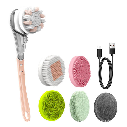 Electric Bath Brush with Long Handle for Home Use