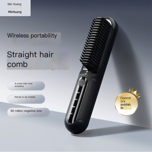 Easy-to-use cordless hair straightening brush